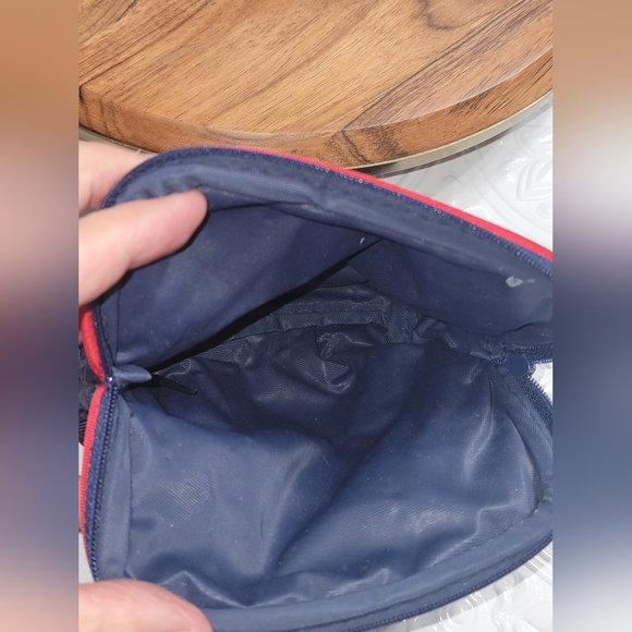 Givenchy Monogram Navy Blue & Red Small Travel Cosmetic Toiletries Makeup Bag - Picture 6 of 7